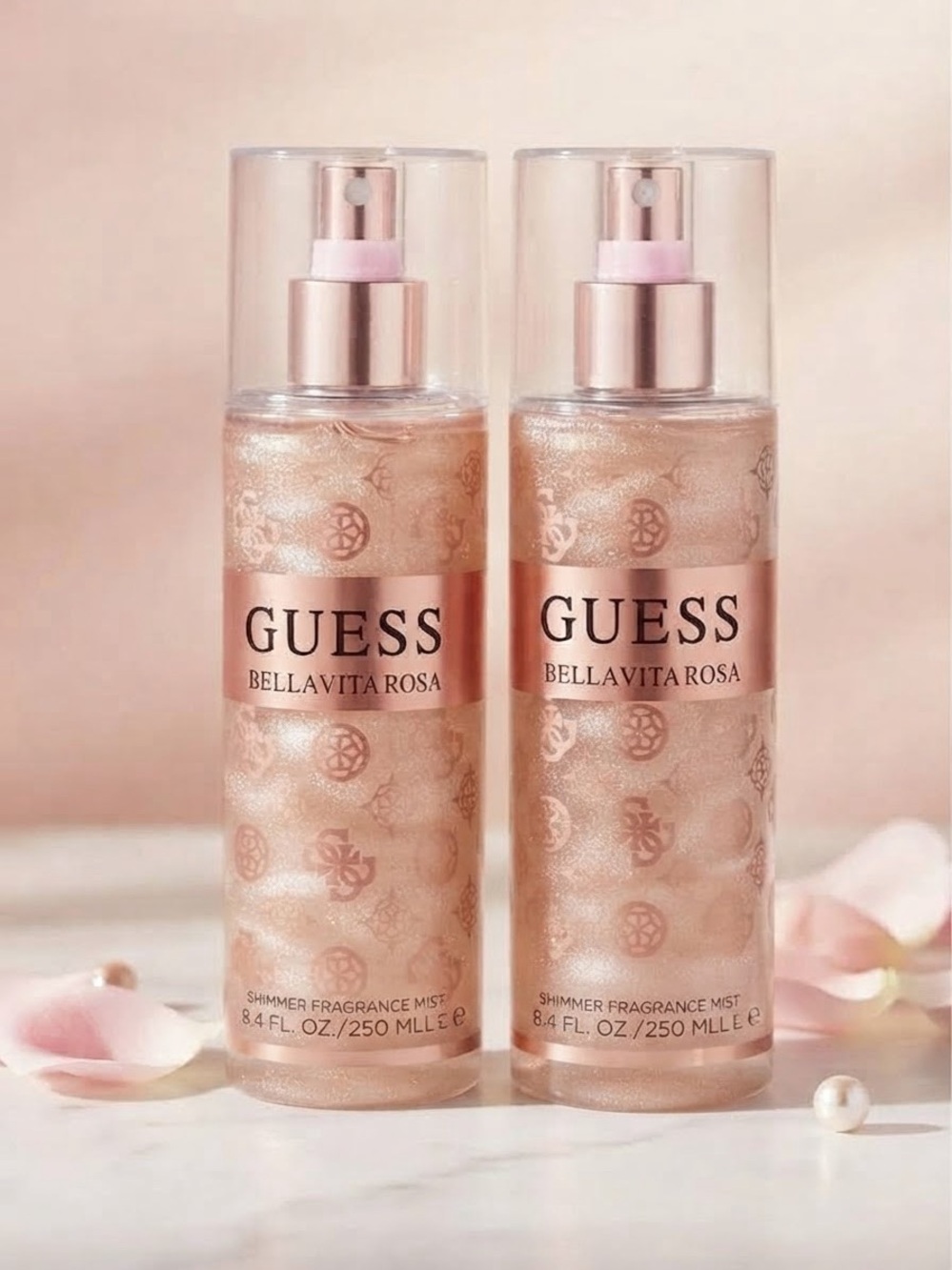 GUESS Bella Vita Rosa Radiant Body Shimmer 2-Pack, 8.4 Fl. NEW SEALED